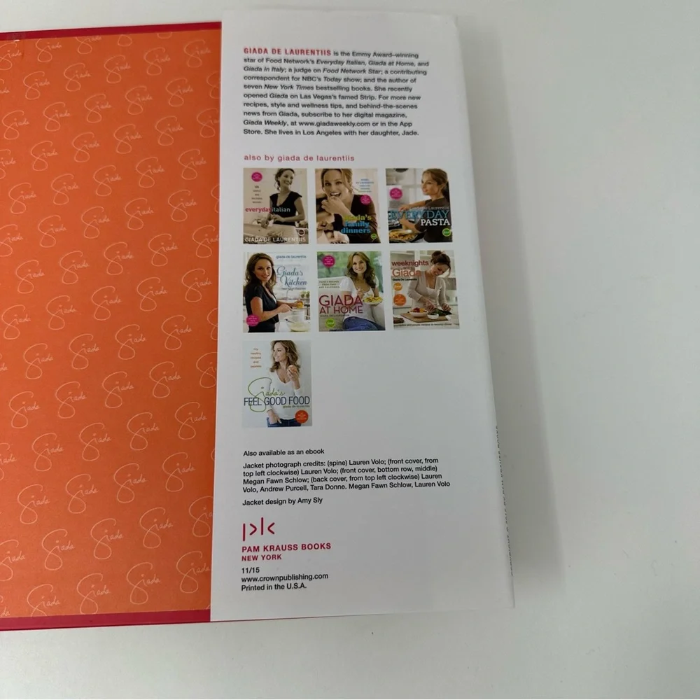 Giada De Laurentiis Autographed Happy Cooking First Edition & Giada At Home